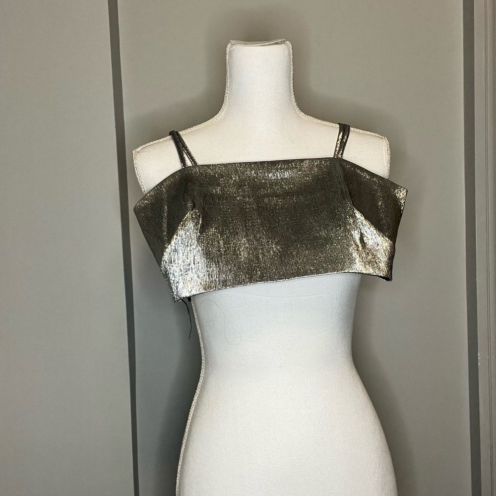 H&M metallic crop top